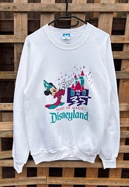 Vintage Disneyland 1990s 35 years white sweatshirt medium 