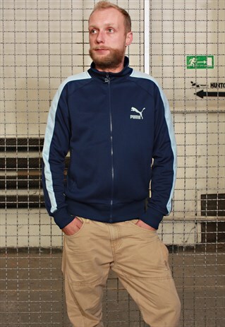 VINTAGE 90' OLDSCHOOL CLASSIC NAVY BLUE PUMA SWEATSHIRT