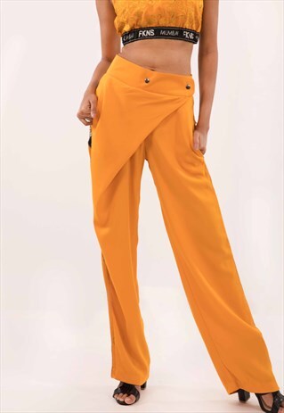 FKNS YELLOW PANT WITH DRAPED WAIST