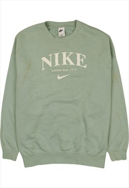 Vintage 90's Nike Sweatshirt Swoosh Spellout Green Small