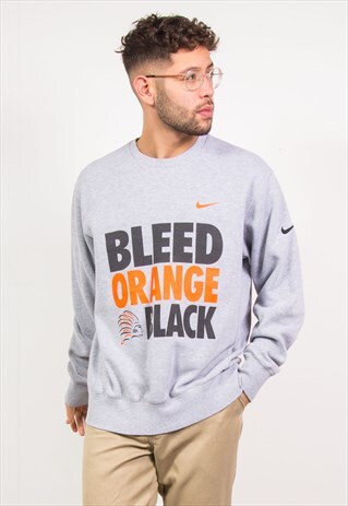 NIKE USA COLLEGE SWEATSHIRT BLEED ORANGE BLACK