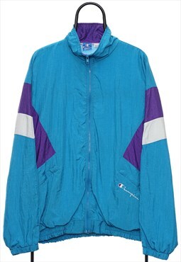 Vintage Champion 80s Blue Lightweight Jacket Mens