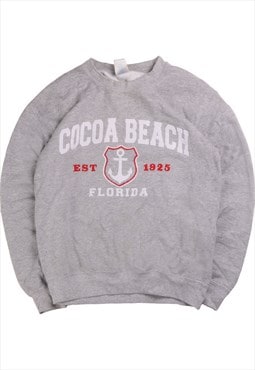 Gildan  Cocoa Beach Crewneck Sweatshirt Small Grey