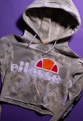 ELLESSE CROP TOP HOODIE CUSTM MADE REWORKED