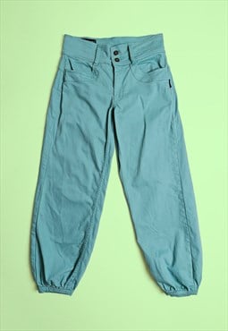 TRANQUILLO Y2K Baggy Pants Low Waist Sea-foam Blue