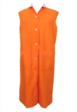 Vintage 60s Shift Dress Mod Psychedelic Hippie Kitsch Orange