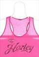 HARLEY DAVIDSON MOTOR CYCLE 90'S SPELLOUT VEST SLEEVELESS T 
