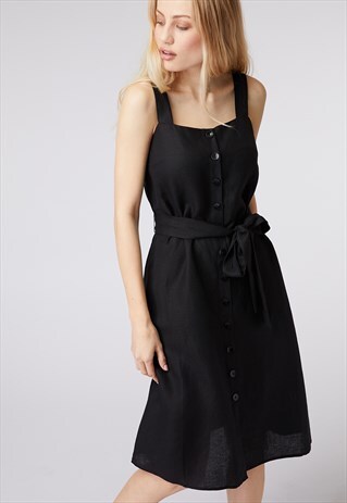 PRINCESS HIGHWAY BLACK PINAFORE STYLE DRESS