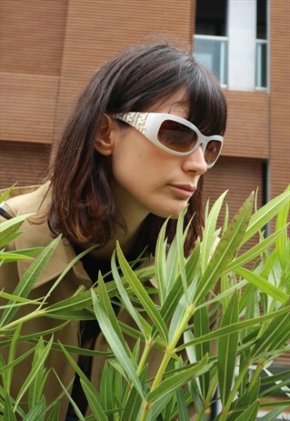90S VINTAGE RARE NOS FENDI MONOGRAM SUNGLASSES