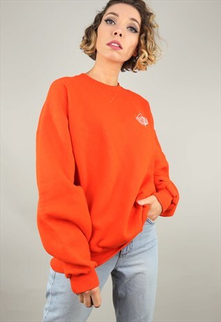 VINTAGE OVERSIZED ORANGE SWEATER SWEATSHIRT