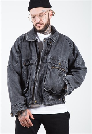 VINTAGE 80S ORIGINAL WRANGLER LINED DENIM JACKET/ S0546