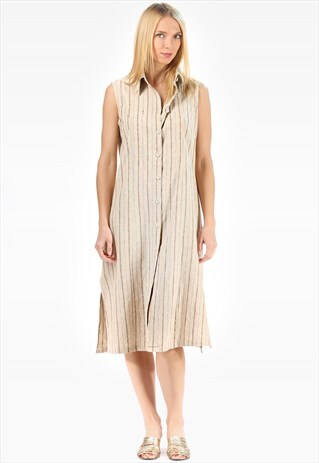 LINEN SUNDRESS MAXI DRESS