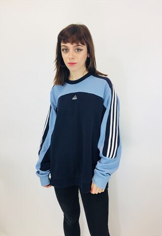 ADIDAS ICONIC 3 STRIPE CROPPED SWEATSHIRT