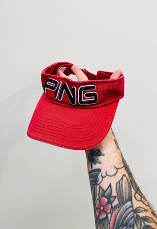 VINTAGE 90S PING GOLF EMBROIDERED VISOR HAT CAP