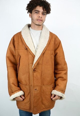 VINTAGE 90'S SHEARLING COAT