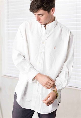 VINTAGE RALPH LAUREN SHIRT LOGO 90S XL 13.1