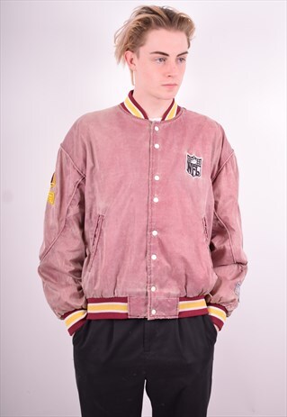 MENS VINTAGE WASHINGTON REDSKINS BOMBER JACKET MEDIUM 90'S