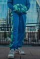 HANDMADE Y2K RAVER GRAPHIC PRINT TRACKSUIT BOTTOMS 