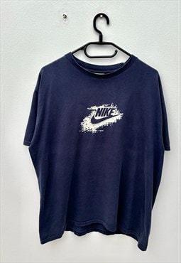 Vintage Nike Y2K navy blue T-shirt medium 2000s