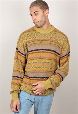 VINTAGE PATTERNED KNITTED JUMPER ASM1813