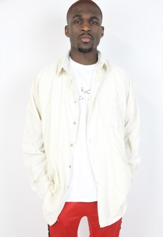 VINTAGE 90'S CREAM CORD SHIRT