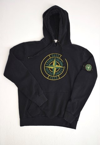 black stone island hoodie sale