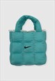 Reworked Boss Up Puffer Bag Turquoise