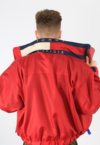 TOMMY HILFIGER NECK SPELLOUT FLEECE SAILING JACKET