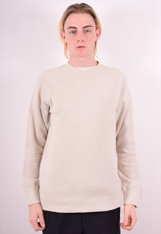 NIKE MENS VINTAGE JUMPER SWEATER SMALL WHITE 90S