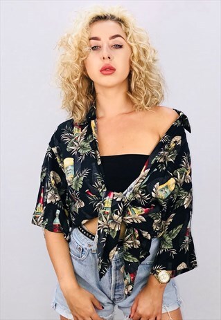 VINTAGE UNISEX HAWAIIAN OVERSIZED PATTERN SHIRT
