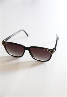 Vintage Black Frame,  Grey lenses