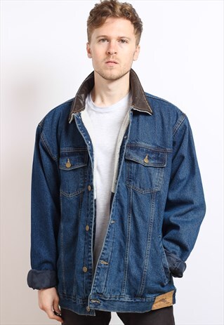 VINTAGE FLEECE LINED DENIM JACKET