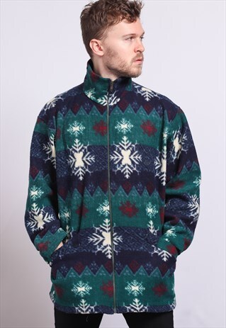 VINTAGE ZIP UP FLEECE TOP