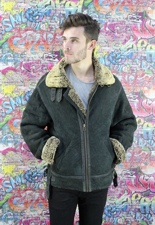 VINTAGE AVIATOR/FLYING JACKET. SHEARLING SHEEP SKIN. UNISEX.