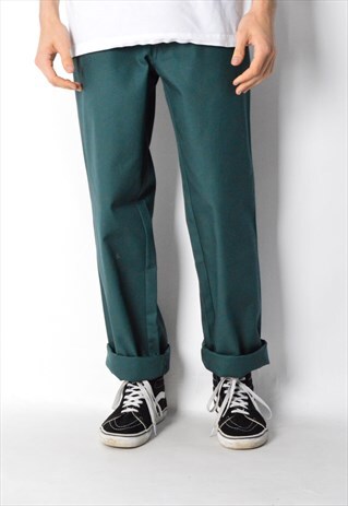 VINTAGE 90S DARK GREEN WORK PANTS