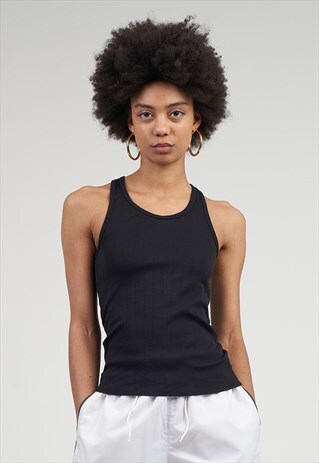 VINTAGE 90'S DOLCE & GABBANA BLACK TANK TOP