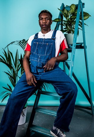 VINTAGE DUNGAREES IN BLUE DENIM