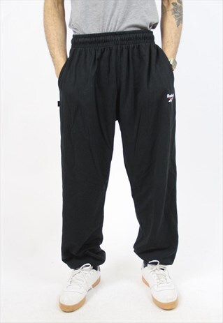 VINTAGE REEBOK BLACK TRACKSUIT BOTTOMS