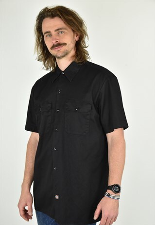 VINTAGE 90'S DICKIES BLACK SHIRT SIZE LG