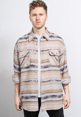 VINTAGE AZTEC PATTERNED SHIRT