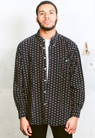 VINTAGE PATTERNED CORDUROY SHIRT