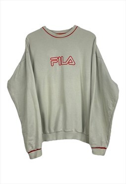 Vintage Fila 90s Sweatshirt in Beige M