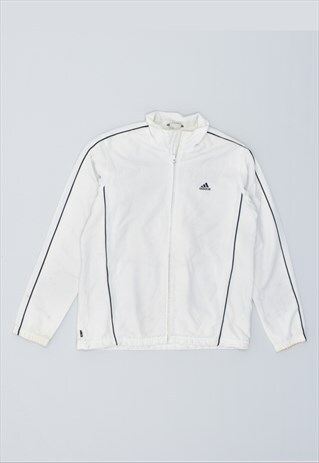 VINTAGE 90'S ADIDAS TRACKSUIT TOP JACKET WHITE