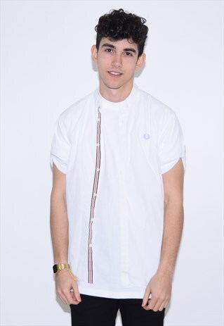 VINTAGE 90S WHITE FRED PERRY SHIRT