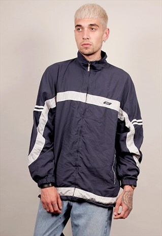 90'S VINTAGE REEBOK NAVY/ GREY SPORTS JACKET