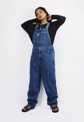 VINTAGE GUESS LONG DENIM DUNGAREES / OVERALLS.