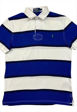 Polo Ralph Lauren Vintage Blue & White Stripe Polo Shirt