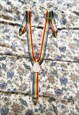 Vintage 90's Rainbow Stripe Clip On Braces - ONE SIZE