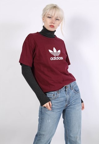 Vintage Adidas T-Shirt Maroon | RetroActive Gals | ASOS Marketplace