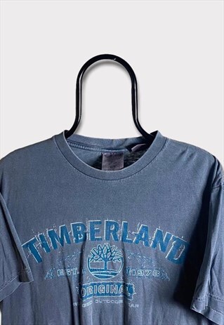VINTAGE TIMBERLAND GREY & BLUE GRAPHIC T-SHIRT 